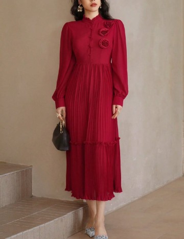 Rochie medie Dazy, rosu