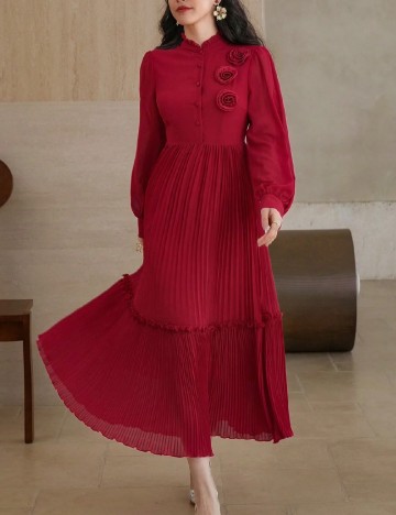 Rochie medie Dazy, rosu