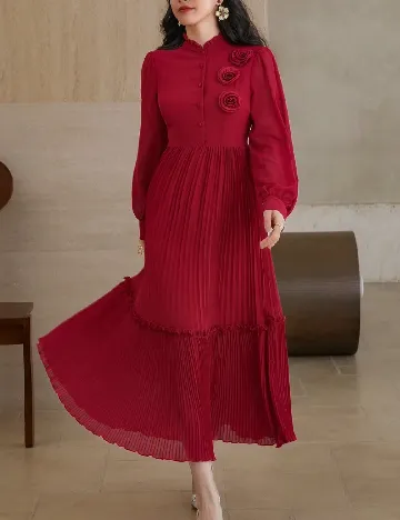 Rochie medie Dazy, rosu