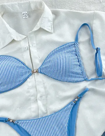 Costum de baie SHEIN, albastru