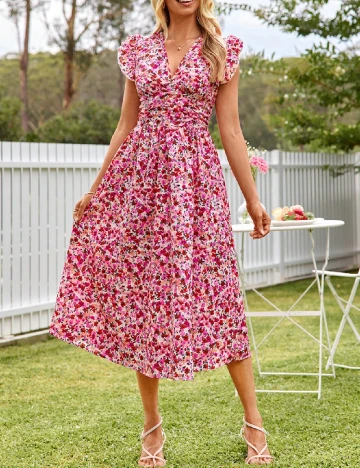 Rochie medie SHEIN, floral print