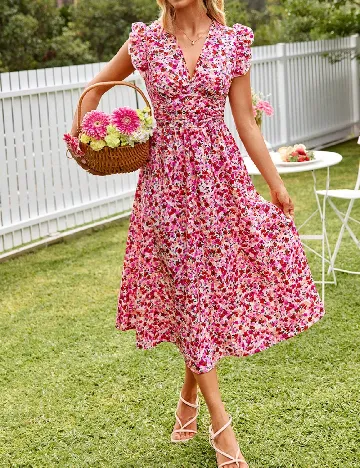 Rochie medie SHEIN, floral print