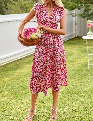 Rochie medie SHEIN, floral print