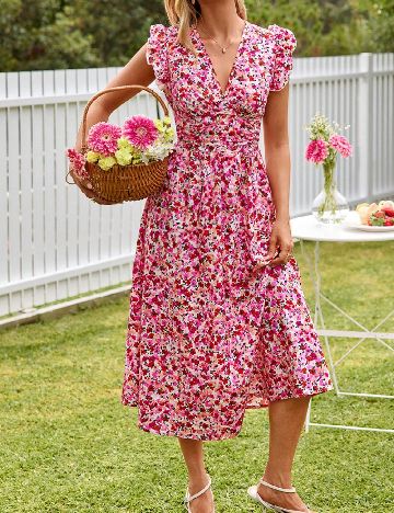 Rochie medie SHEIN, floral print