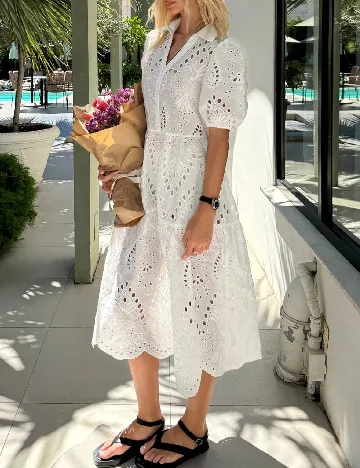 Rochie medie SHEIN, alb