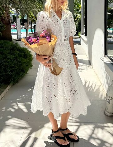 Rochie medie SHEIN, alb