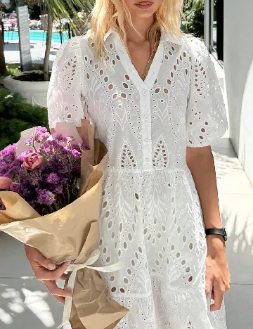 Rochie medie SHEIN, alb