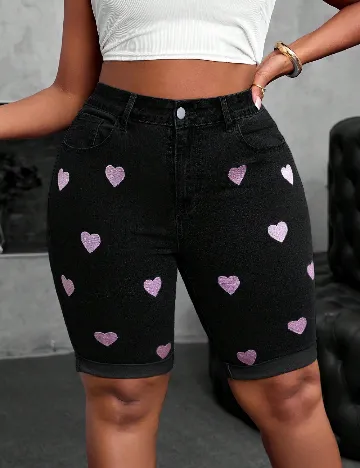 Pantaloni scurti SHEIN CURVE, negru