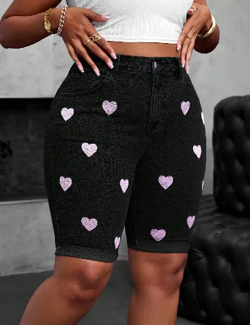 Pantaloni scurti SHEIN CURVE, negru