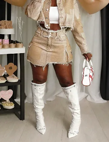 Fusta SHEIN, maro deschis