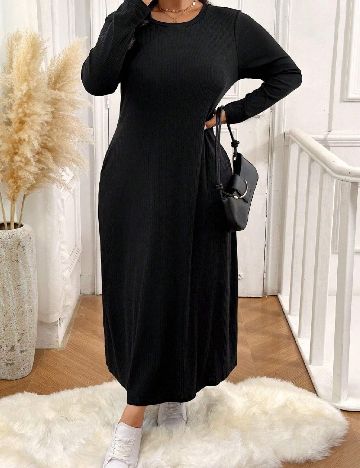 Rochie lunga SHEIN CURVE, negru