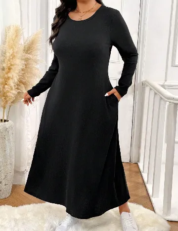 Rochie lunga SHEIN CURVE, negru