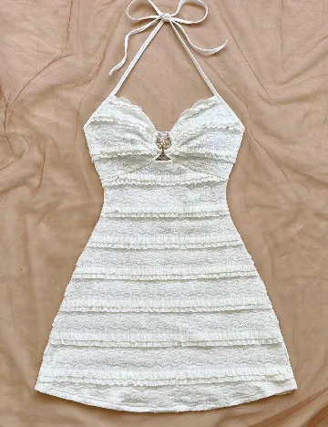 Rochie scurta SHEIN, ecru