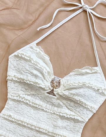 Rochie scurta SHEIN, ecru