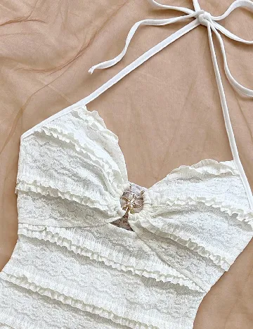 Rochie scurta SHEIN, ecru