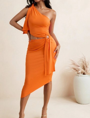 Rochie medie SHEIN, portocaliu