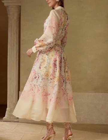 Rochie medie MOTF, crem
