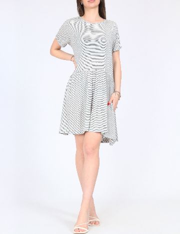 Rochie scurta Zara, alb/negru