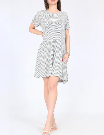 Rochie scurta Zara, alb/negru