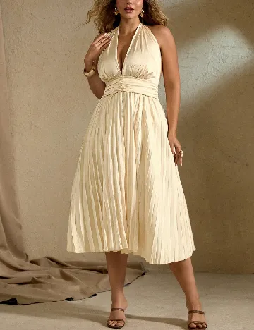 Rochie medie SHEIN CURVE, crem