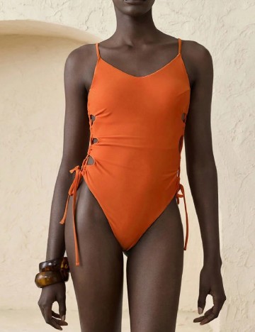 Costum de baie Ontre, portocaliu