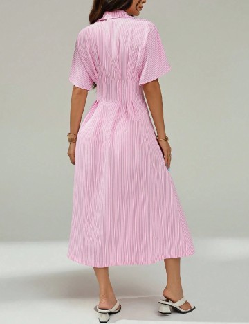 Rochie medie SHEIN, roz/alb