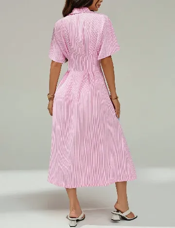 Rochie medie SHEIN, roz/alb