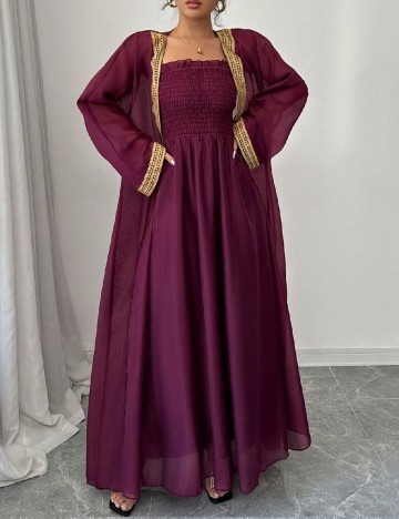 Set Rochie si Cardigan SHEIN, mov