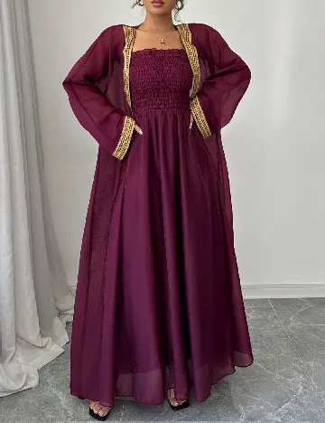 Set Rochie si Cardigan SHEIN, mov