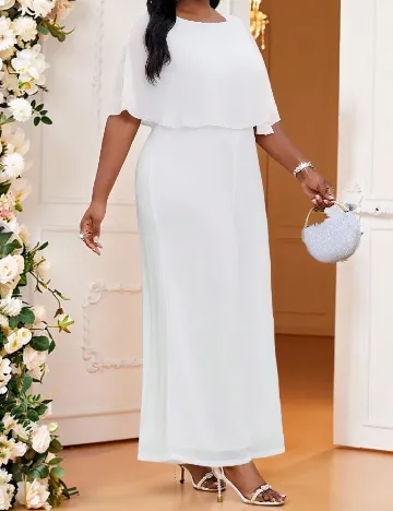 Salopeta SHEIN CURVE, alb