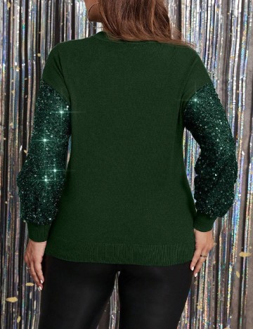 Bluza SHEIN CURVE, verde