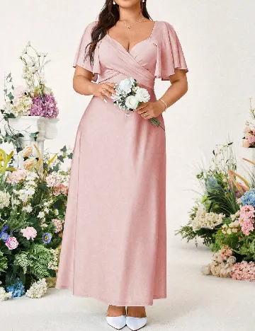 Rochie lunga SHEIN CURVE, roz