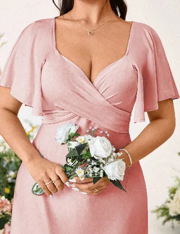 Rochie lunga SHEIN CURVE, roz