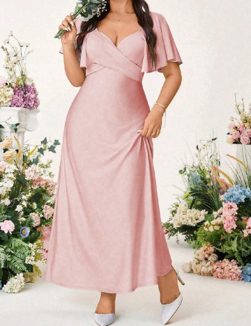 Rochie lunga SHEIN CURVE, roz