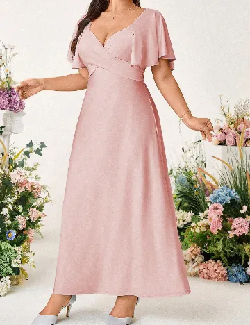 Rochie lunga SHEIN CURVE, roz