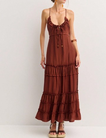 Rochie lunga SHEIN, maro