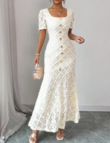 Rochie lunga SHEIN, ecru