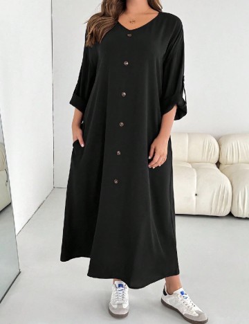 Rochie lunga SHEIN CURVE, negru