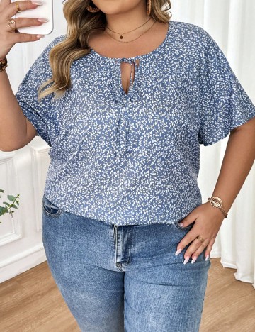 Bluza SHEIN CURVE, albastru