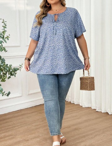 Bluza SHEIN CURVE, albastru