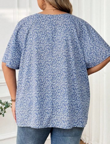 Bluza SHEIN CURVE, albastru