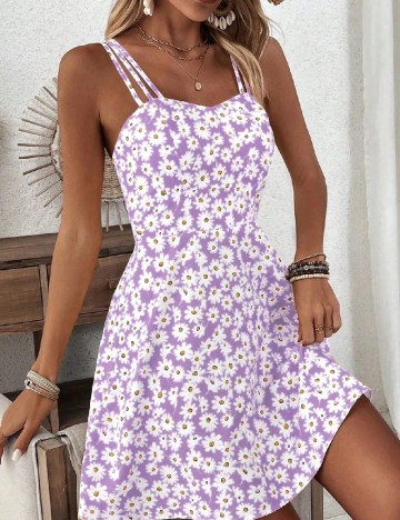 Rochie scurta SHEIN, floral print