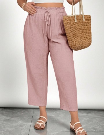 Pantaloni SHEIN CURVE, roz