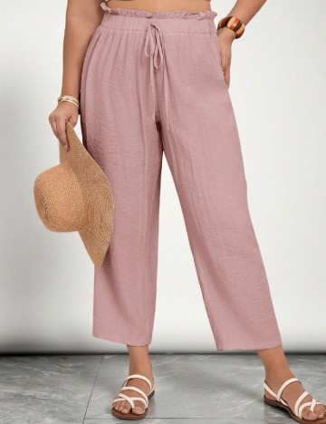 Pantaloni SHEIN CURVE, roz