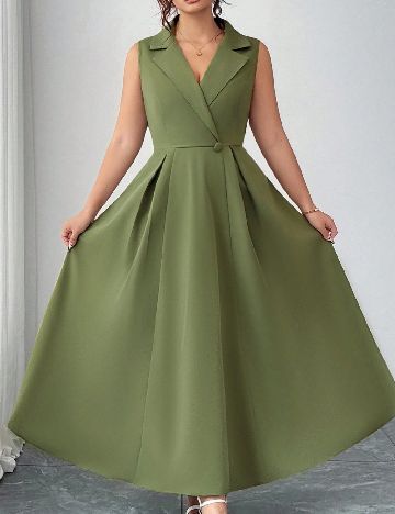 Rochie lunga SHEIN CURVE, verde