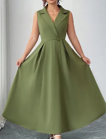 Rochie lunga SHEIN CURVE, verde