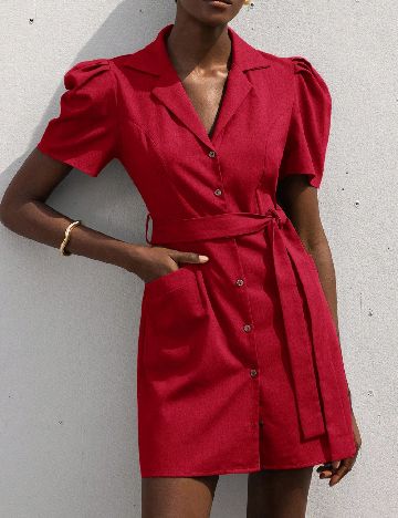 Rochie scurta Aveloria, rosu