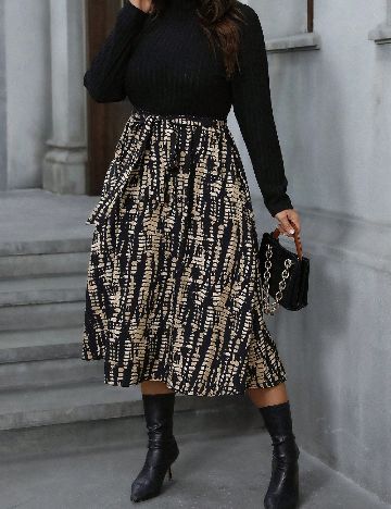 Rochie medie SHEIN CURVE, negru