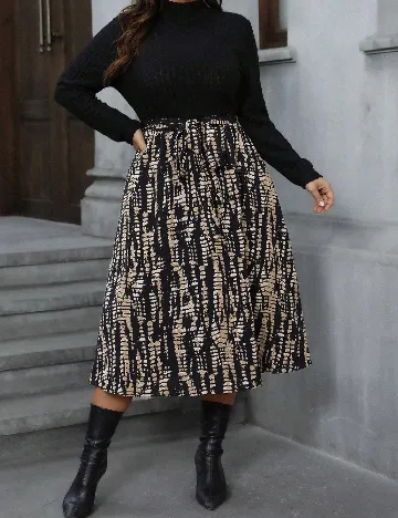 Rochie medie SHEIN CURVE, negru