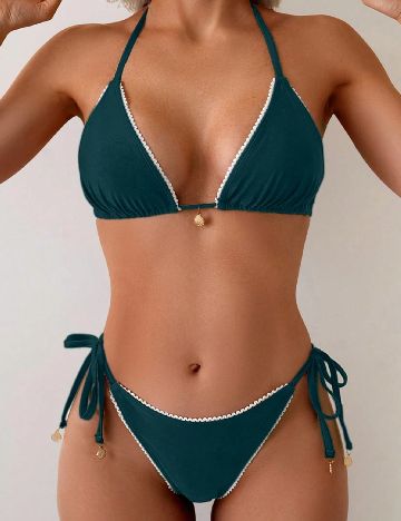Costum de baie SHEIN, verde
